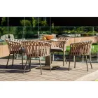 Outdoor-Sessel aus Seil, Stoff und Aluminium - Emma Cross von Varaschin Viadurini