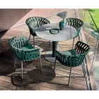 Outdoor-Sessel aus Seil, Stoff und Aluminium - Emma Cross von Varaschin Viadurini