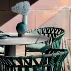 Outdoor-Sessel aus Seil, Stoff und Aluminium - Emma Cross von Varaschin Viadurini