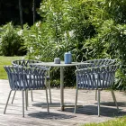 Outdoor-Sessel aus Seil, Stoff und Aluminium - Emma Cross von Varaschin Viadurini