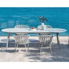 Outdoor-Sessel aus Seil, Stoff und Aluminium - Emma Cross von Varaschin Viadurini