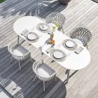 Outdoor-Sessel aus Seil, Stoff und Aluminium - Emma Cross von Varaschin Viadurini