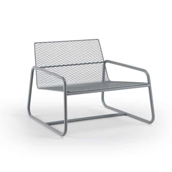 Outdoor metall sessel mit luxuskissen made in italy - karol