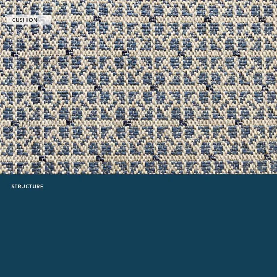 Outdoor-Sessel aus Metall mit Luxuskissen, hergestellt in Italien – Karol Viadurini