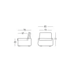 Outdoor-Sessel aus Polyethylen mit Stoffkissen, hergestellt in Italien – Belida Viadurini