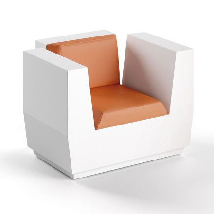 Outdoor-Sessel aus Polyethylen mit Kissen Made in Italy - Chiabotto Viadurini