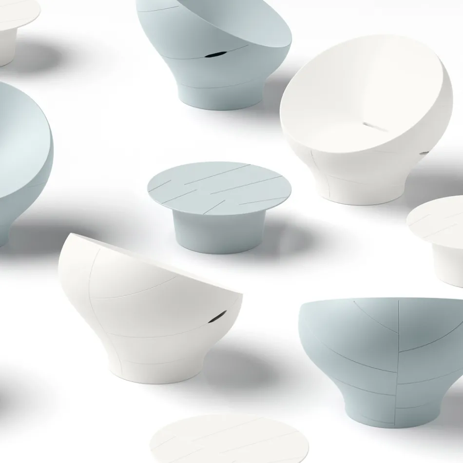 Outdoor-Sessel aus Polyethylen, erhältlich in verschiedenen Farben - Handtuch Viadurini