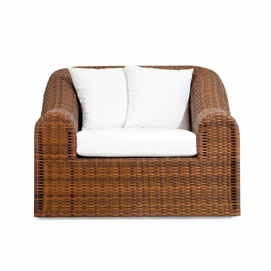 Außen-Sessel aus Polyethylen gewebt Design Hand Cooper Viadurini