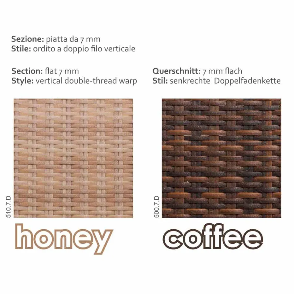 Außen-Sessel aus Polyethylen gewebt Design Hand Cooper Viadurini