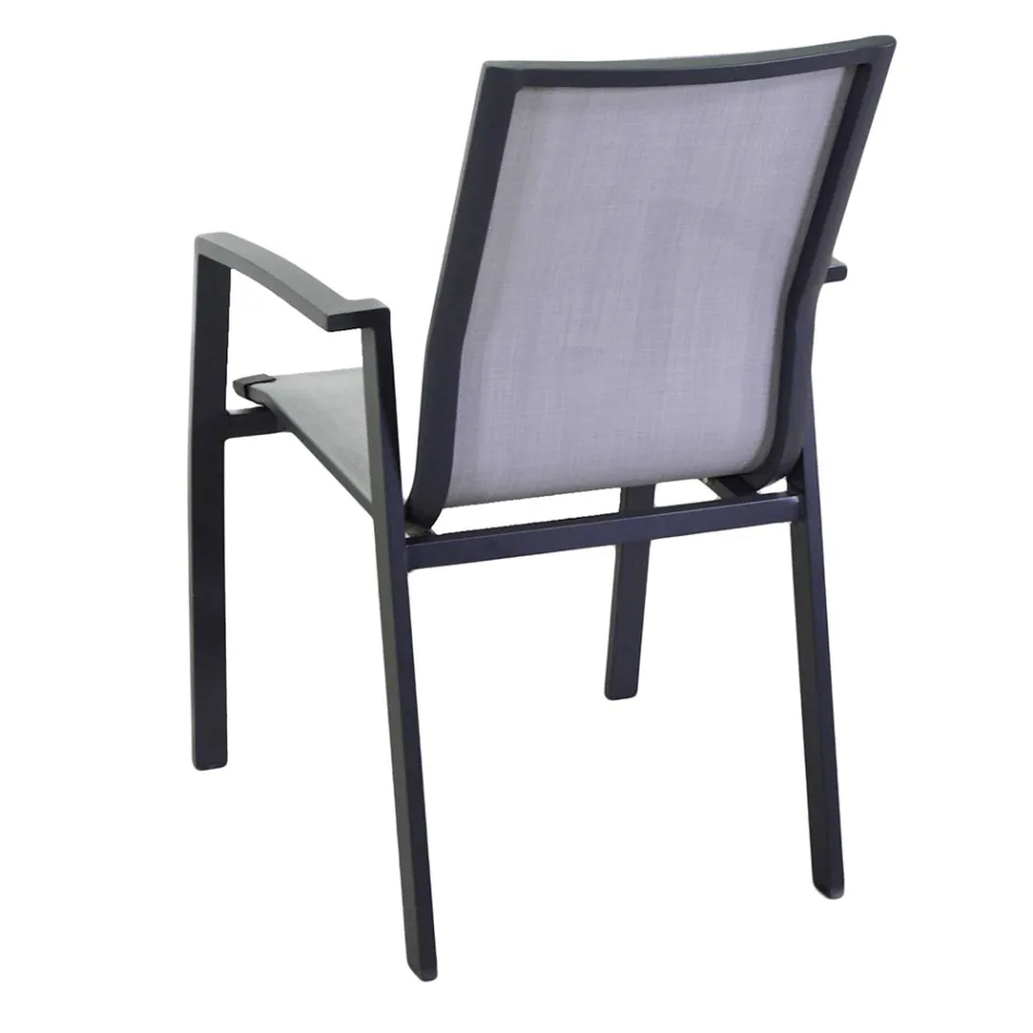 Outdoor-Sessel aus Aluminium und Textilene - Karte Viadurini