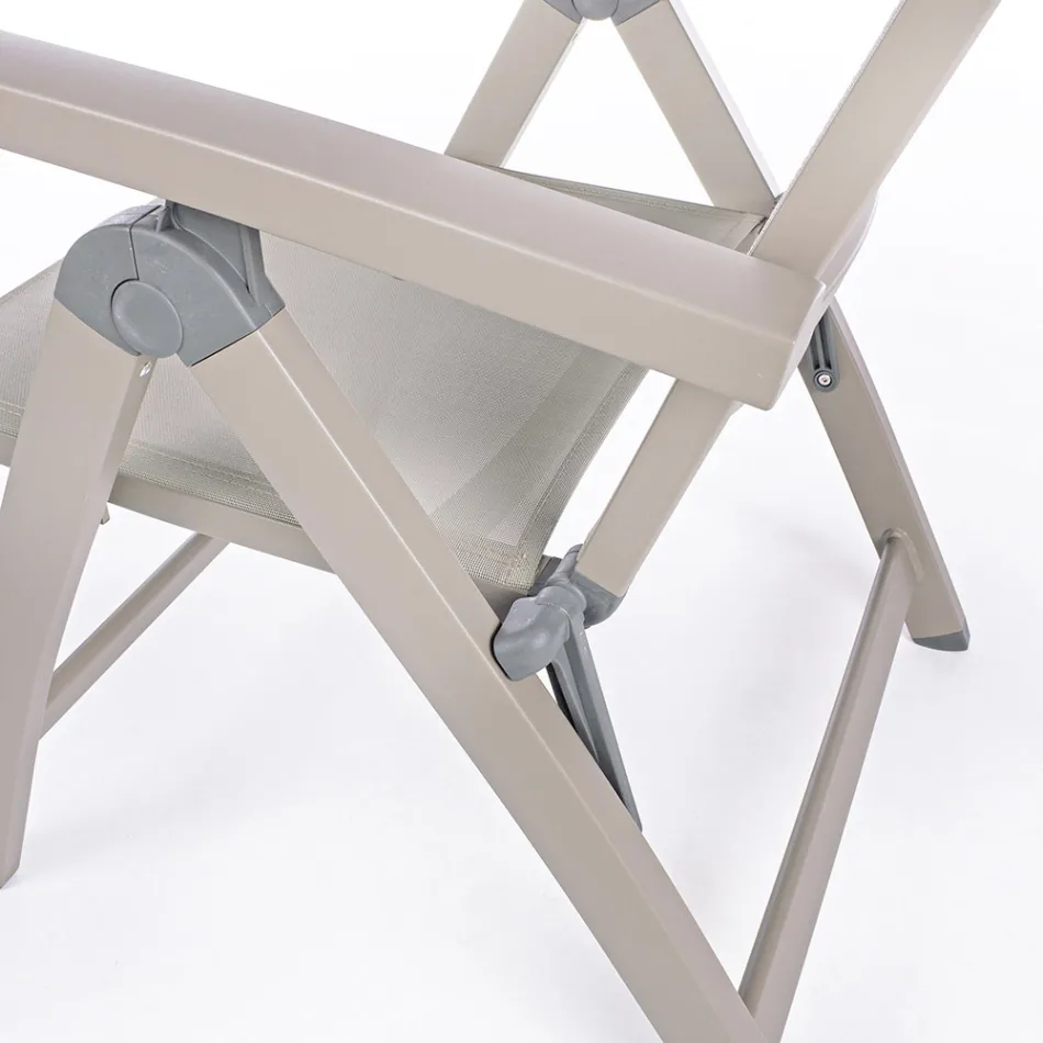 Liegender Outdoor-Sessel mit Aluminiumstruktur, Homemotion – Ursula Viadurini