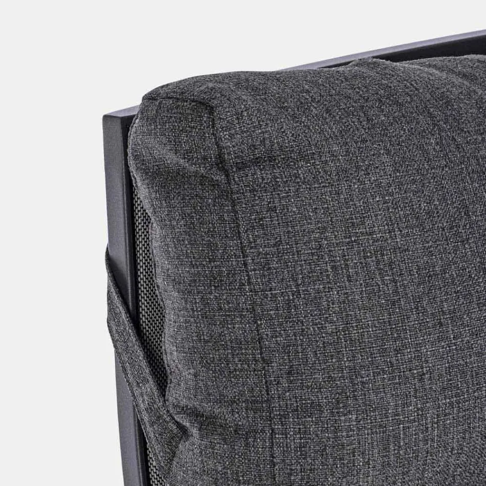 Liegender Outdoor-Sessel aus Stoff und Aluminium, 2 Stück - Nathy Viadurini