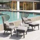 Varaschin Emma gepolsterter Außensessel mit modernem Design Viadurini