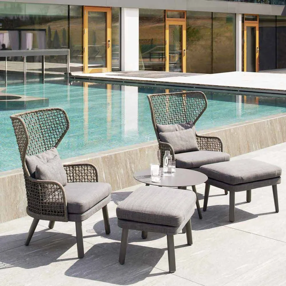 Varaschin Emma gepolsterter Außensessel mit modernem Design Viadurini