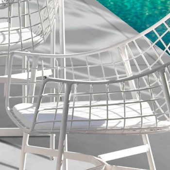Outdoor-Sessel Varaschin Summer Design-Set aus weißem Stahl