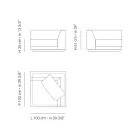 Gartensessel mit linker Eckstruktur Made in Italy - Rubik Viadurini