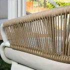 Gartenstuhl mit Aluminiumrahmen und Seilen mit Kissen - Zelt Viadurini