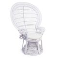 Luxus Design Garten Sessel in Weiß Rattan für Outdoor - Serafina