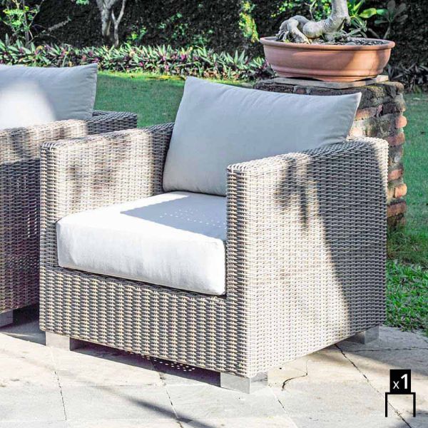 Polyrattan loungesessel elsa design handgeflochten