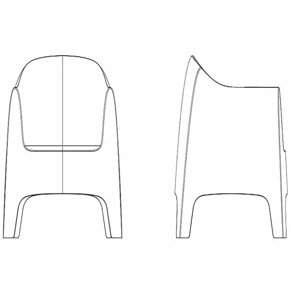 Solid by Vondom Design Sessel aus Polypropylen Viadurini