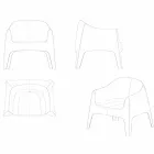 Stapelbarer Gartensessel Solid by Vondom aus Polypropylen Viadurini