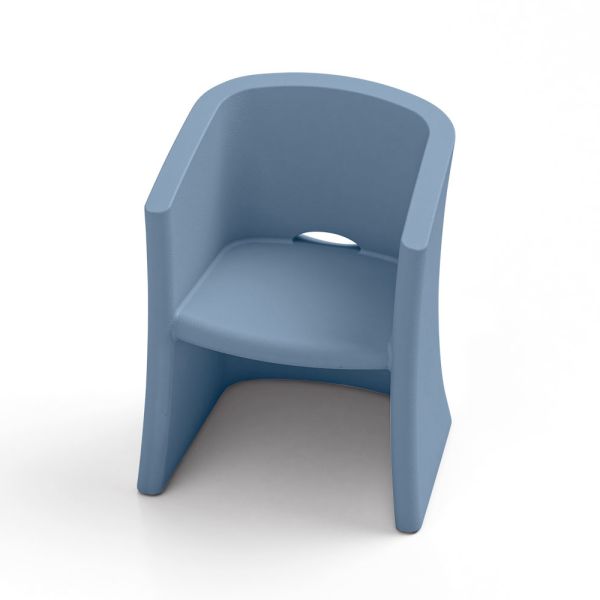 Gartensessel aus polyethylen mit armlehnen made in italy - perez