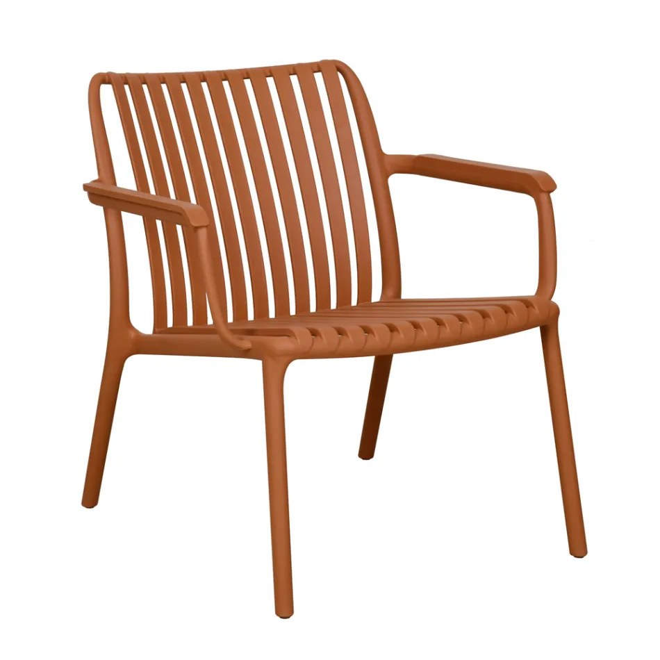 Gartenstuhl aus Polypropylen mit Glasfaserverstärkung - Mavren Viadurini