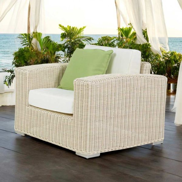 Gartensessel aus handgeflochtenem polyrattan - yoko