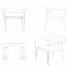 Pedrera Vondom Gartensessel aus Polypropylen und Glasfaser Viadurini