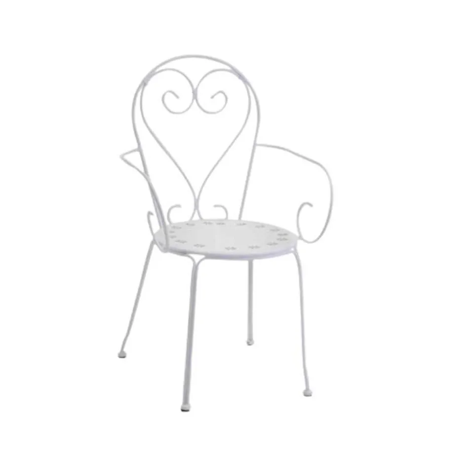 Gartenstuhl ganz aus Metall - Archiv Viadurini