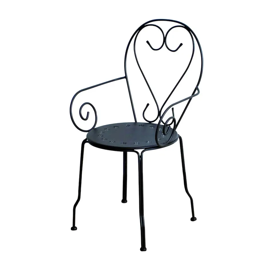 Gartenstuhl ganz aus Metall - Archiv Viadurini