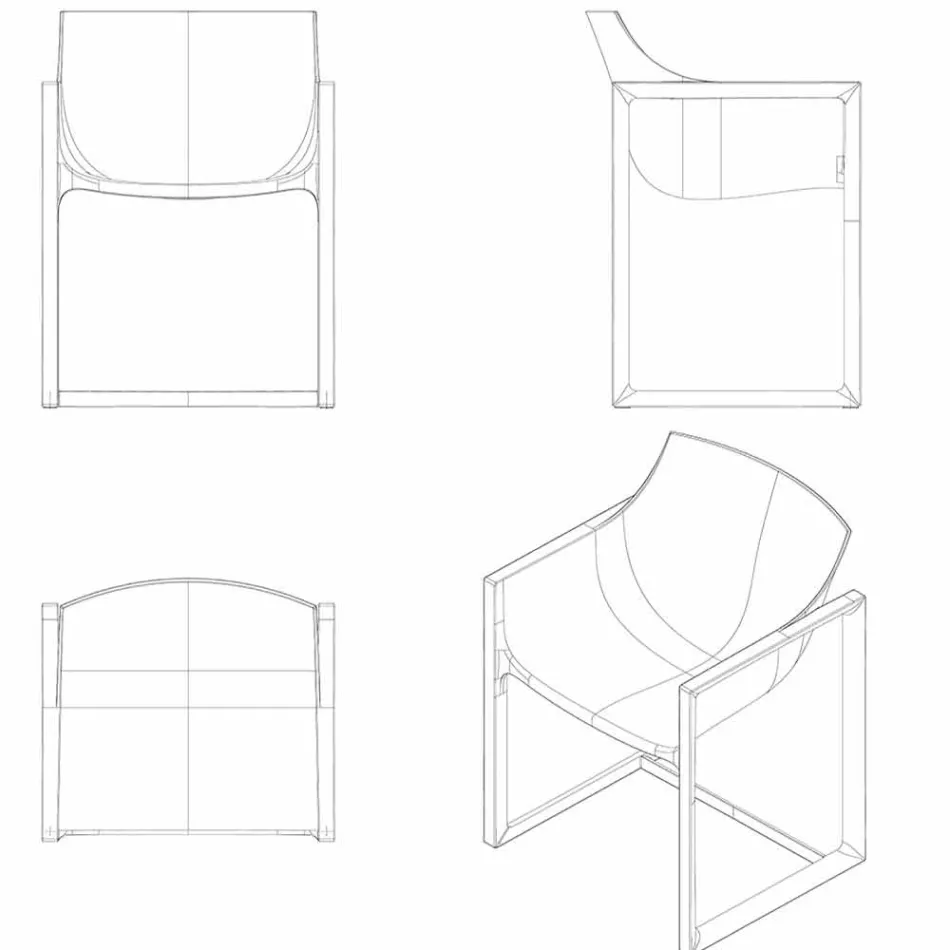 Gartensessel WallStreet Vondom aus Polypropylen und Glasfaser Viadurini