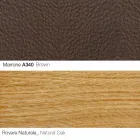 Wohnzimmersessel mit Fußstütze aus Leder und Holz Made in Italy - Butterfly Viadurini