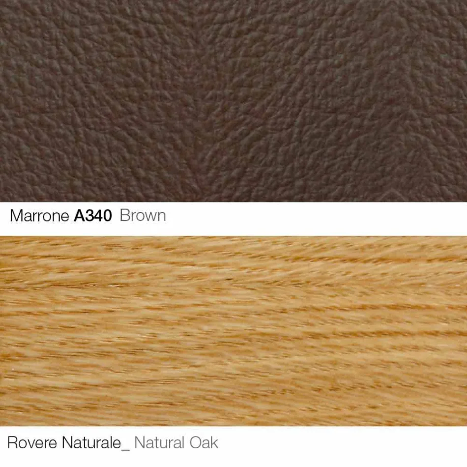 Wohnzimmersessel mit Fußstütze aus Leder und Holz Made in Italy - Butterfly Viadurini