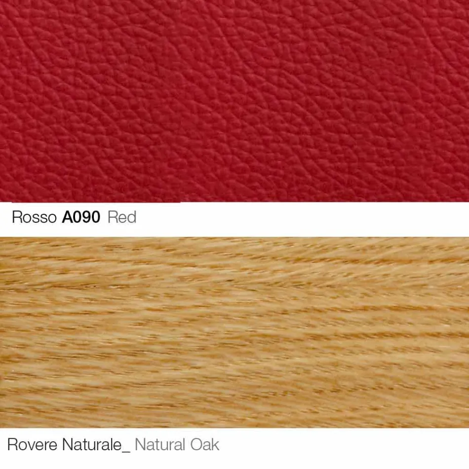 Wohnzimmersessel mit Fußstütze aus Leder und Holz Made in Italy - Butterfly Viadurini