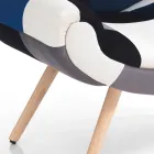 Wohnzimmersessel aus Patchwork-Stoff – Bromo Viadurini