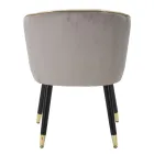 Wohnzimmersessel mit Stoffbezug und modernen Holzbeinen - Ezia Viadurini