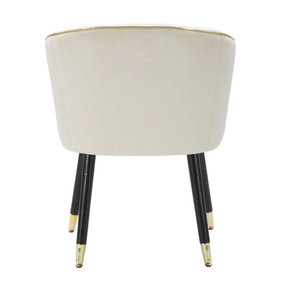 Wohnzimmersessel mit Stoffbezug und modernen Holzbeinen - Ezia Viadurini