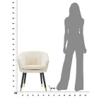 Wohnzimmersessel mit Stoffbezug und modernen Holzbeinen - Ezia Viadurini