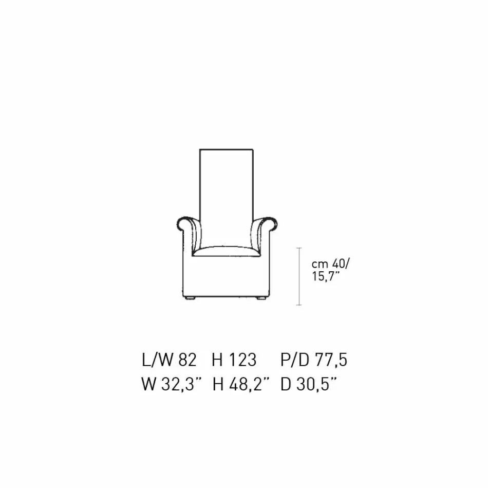 Wohnzimmersessel mit schwarzem und weißem Samtbezug Made in Italy - Gedda Viadurini