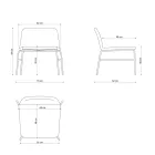 Hochwertiger Wohnzimmersessel aus Stoff und Metall, hergestellt in Italien – Molde Viadurini