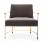 Stoff Wohnzimmer Sessel mit Metallstruktur Made in Italy - Manila Viadurini