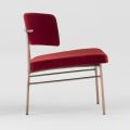 Wohnzimmer Sessel aus Samt mit Metallstruktur Made in Italy - Alaska