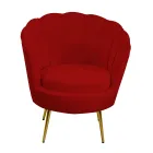 Wohnzimmersessel aus Metall und Samt - Kulisse Viadurini