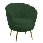 Wohnzimmersessel aus Metall und Samt - Kulisse Viadurini