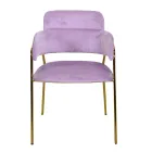 Wohnzimmersessel aus goldenem Metall und Samt - Flagge Viadurini