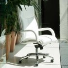 Drehbarer Executive Office Sessel aus Leder und Ecoleather - Oliviero Viadurini