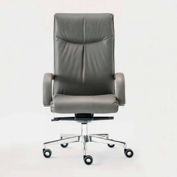Drehbarer Executive Office Sessel aus Leder und Ecoleather - Oliviero