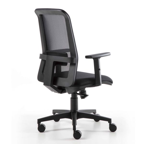 Drehbarer büro-sessel mit gaslift aus technischem stoff und netz - büro