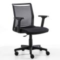 Drehbarer Büro-Sessel aus technischem Stoff und schwarzem Netz - Daria
